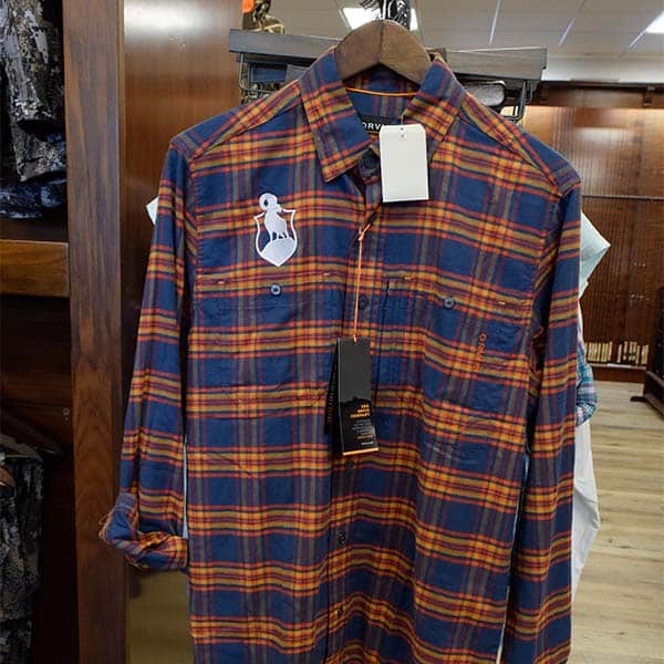 Preserve Orvis Flat Creek Tech Eco-Friendly Flannel Shirt - Bourbon or Navy - Image 4