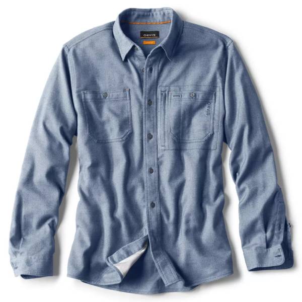 Preserve Orvis Flat Creek Solid Tech Flannel Shirt - Ink or Redwood
