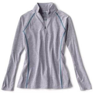 Preserve Orvis Women's drirelease Quarter-Zip Shirt - Light Gray