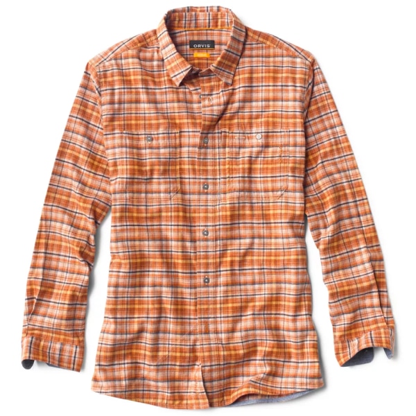 Preserve Orvis Flat Creek Tech Eco-Friendly Flannel Shirt - Bourbon or Navy