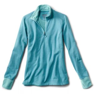 Preserve Orvis Women's Horseshoe Hills Quarter-Zip Fleece Pullover - Blue Ice or Carbon